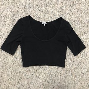 Black crop top